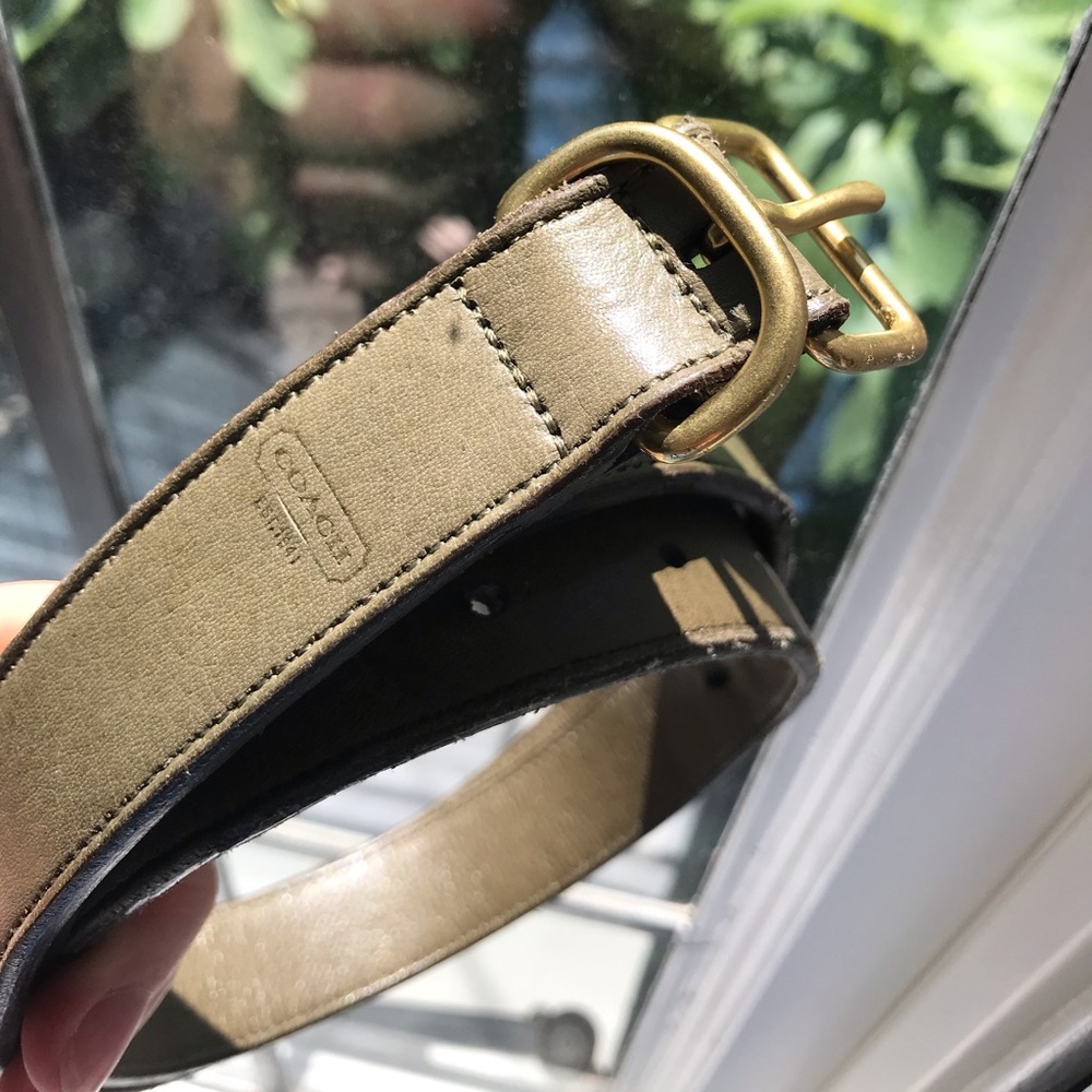 Olive Green Vintage Coach Belt